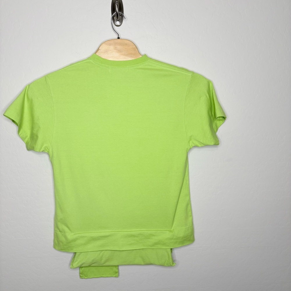 Ambush Neon Green Utility Waist Pocket T Shirt Small AW19 Japan - Picture 10 of 11